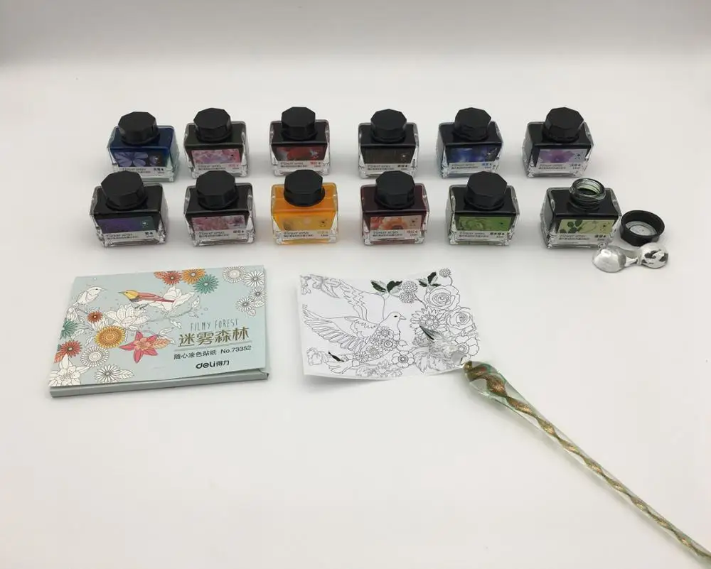 Ostrich Supply Cheap Fountain Pen Ink with 12 Colors
