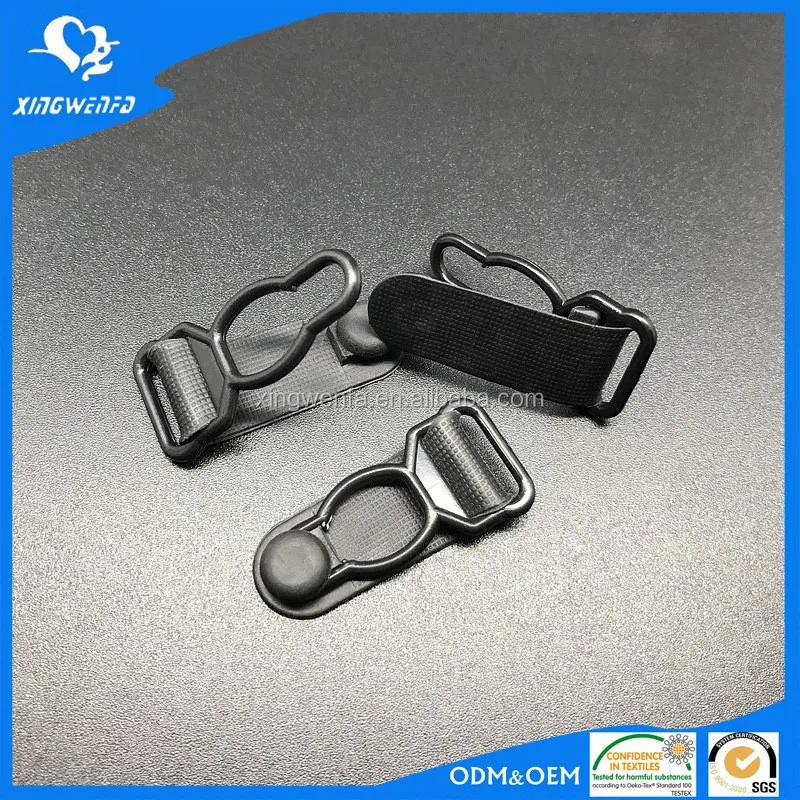 Garment Accessories 12mm Black Plastic Suspender Garter Belt Hook Clips