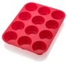 Reusable 12Cups Cake Pans FDA Silicone Muffin Baking Molds, Muffin Top Cake Pan