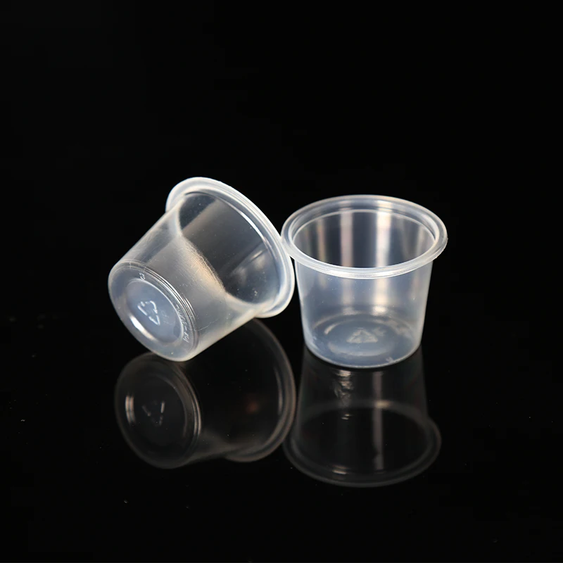 1 Oz Custom Pp Disposable Transparent Plastic Sauce Cup With Lid Buy