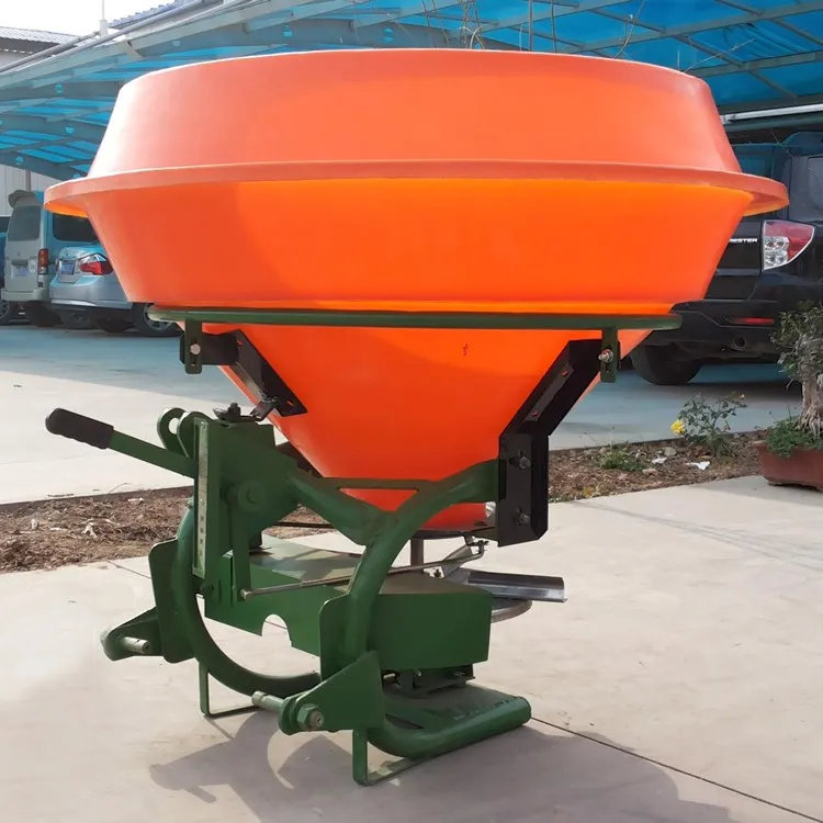 500kg Plastic Hopper Tractor Mounted Manure Spreader For Grass Seed And