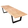 modern solid wood long Platform bench