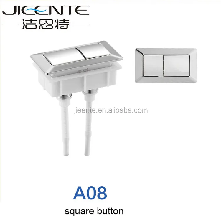 
Bathroom Accessory Chrome Rectangle Toilet Push Button 