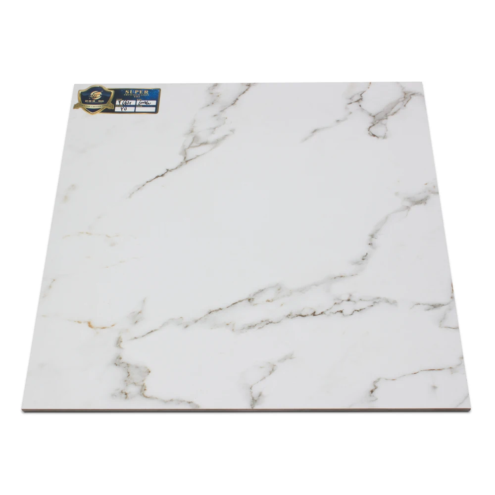 600x600 New Design Porcelain White Carrara Marble Floor Tile