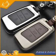 Расширенный подарок настройки металла + кожа сумка для Ключей Случае Ключ складной чехол для vw ГОЛЬФ mk7 Skoda Octavia A7 новый мужские Поло