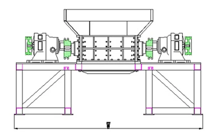 Чертежи шредера для пластика двухвального