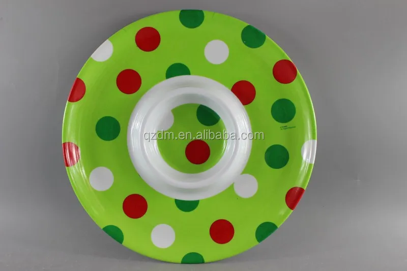 X'mas Melamine Snacks dinner plate ,Chips plate