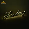 Laser cutting drawing process stainless steel backlit led reverse channel letters behind light up signs