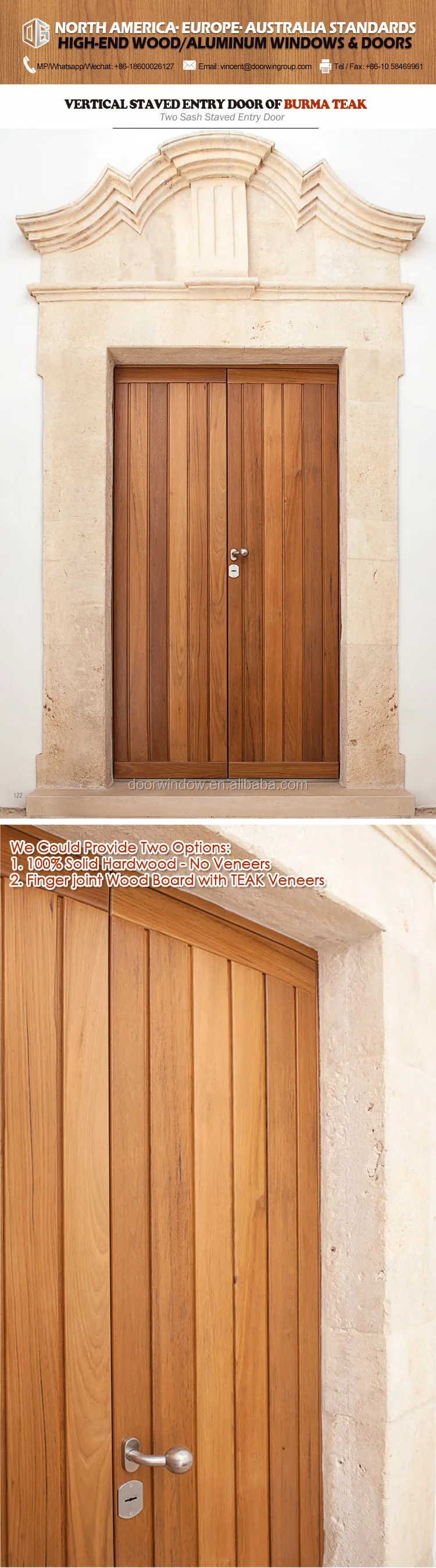 Super September Purchasing 2018 Two Sash Teak Wood Entrance Door Custom Wooden House Door