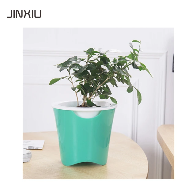 
colorful round indoor plastic orchid garden bonsai balcony wholesale self watering hydroponic grow systems flower pots & planter 