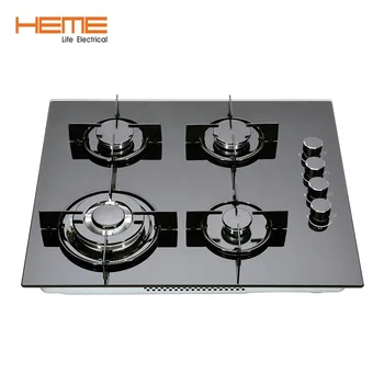 8mm Tempered Glass 4 Burner Gas Cooker Cheap Gas Stove For Sale