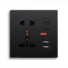 Universal cheap electrical usb wall outlets 5 pin switch socket british dc plug socket