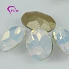 bottom plating glass gems synthetic white opal oval cut loose gemstone
