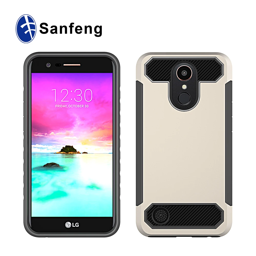 Hybrid Air Case For Lg K20 Plus V5 Carbon Fiber Texture Back Cover For