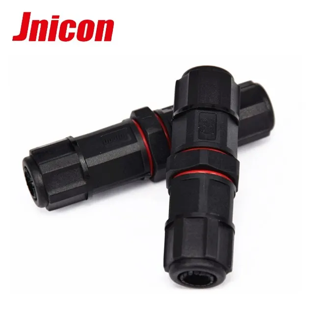 Jnicon 2 3 4 Pin IP67 IP68 Solderless Screw Connection LED Waterproof Connector