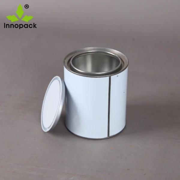 Metal Tins 1 Liter Small Paint Can With White Lid Buy Metal Tins