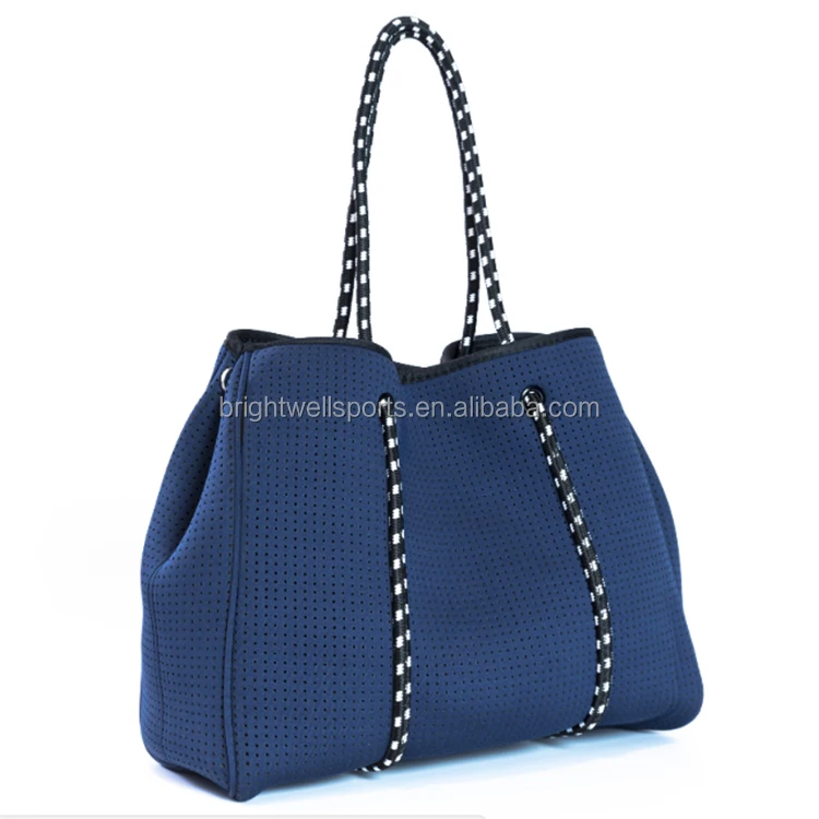Custom Made Large Perforated Neoprene Beach Tote Bag