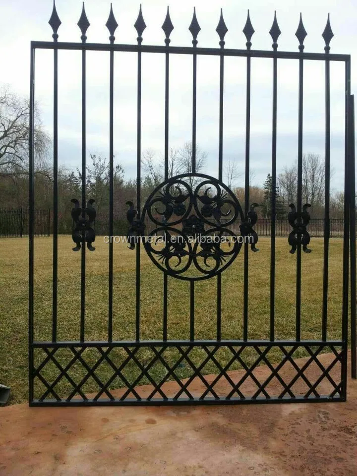 1.5m Height Decorative Wrought Iron Fence Panel Cast Iron Fence Railing