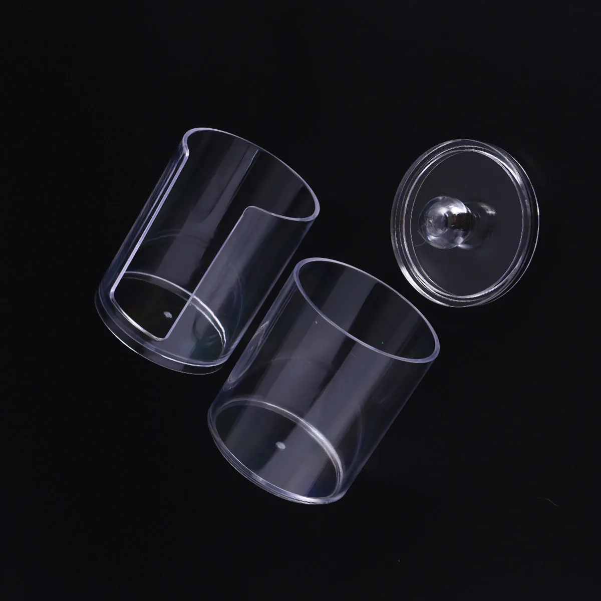 Cotton Swab Container Cotton Ball Plastic Cosmetics Jewelry Makeup