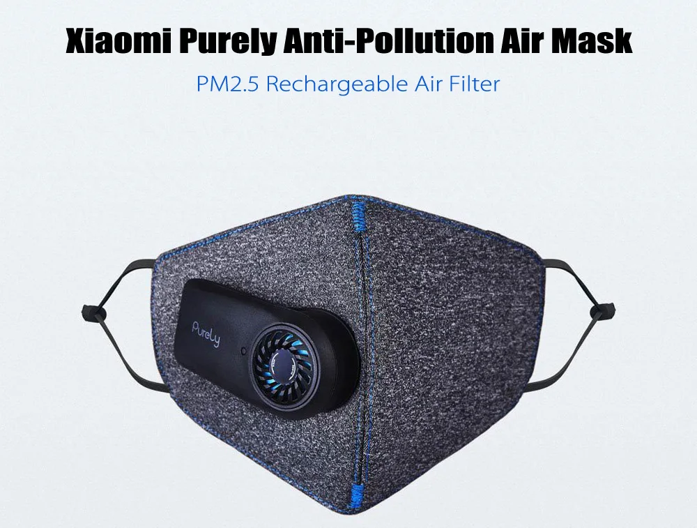 New Xiaomi Purely Air Mask Antipollution Pm2.5 550mah Battreies