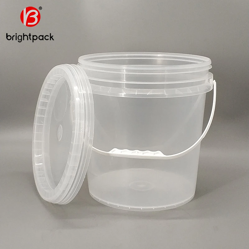 clear plastic bucket