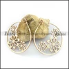 Stainless Steel Rose Gold Flowers Shape/Cutting Butterflies shape Earring Big Hoop Earrings for Ladies