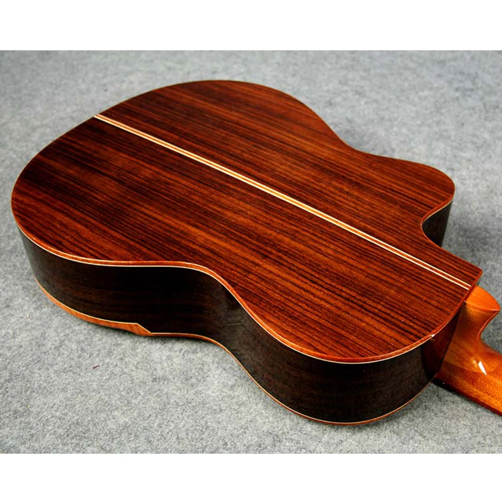 chard 39 "实心雪松顶级红木背面和侧面经典吉他光泽完成 ec95-sk