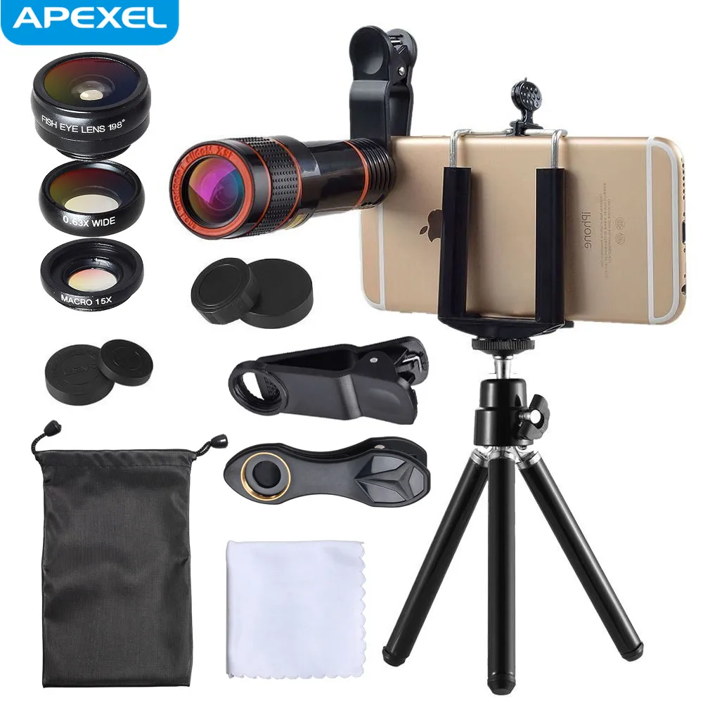Cell Phone Camera Lenses Kit Clipon Ultra Mobile Photography 10x Lens
