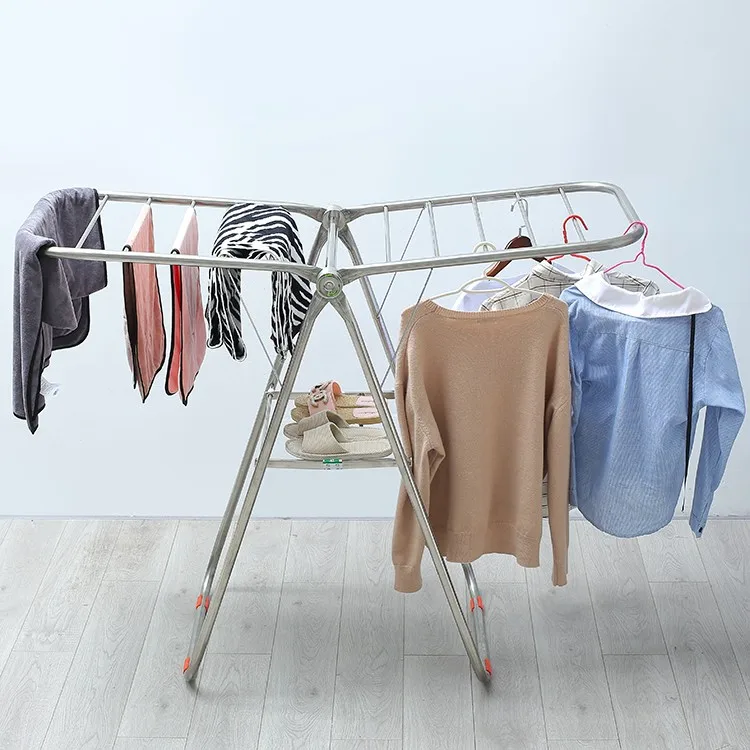Stainless Steel Clothes Drying Rack Adjustable Gullwing Space-saving ...