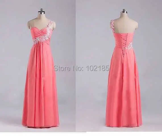 coral color evening gowns