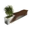 Garden metal outdoor modern appearance flower pot decoration funiture bench