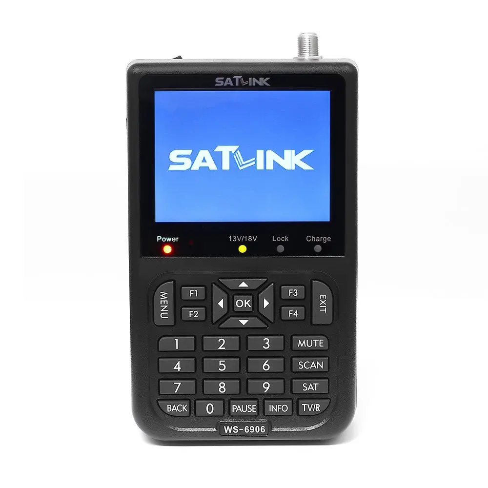 SATLINK Satellite Signal Finder Meter With 3.5" LCD 3000mAh Battery Support DVB-S FTA Digital Satellite Detector (WS-6906)