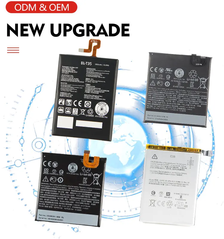 Custom Made Original Cell Phone Batteries Rechargeable for Google Pixel/2/3/xl/2xl/3xl Phone Battery