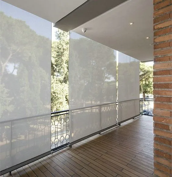 Waterproof See Through Patio Solar Roller Blind And Shade Buy Solar