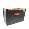 13 Pockets Expanding File Folder Plastic Rainbow Expandable File Organizer Self Standing Accordion Folder