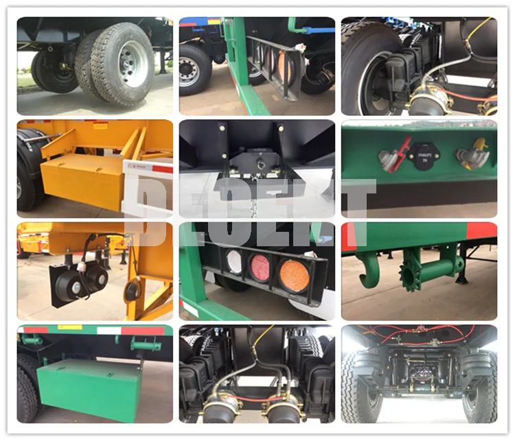 3 Axle good new 40ft flatbed Container Semi Trailer for sale