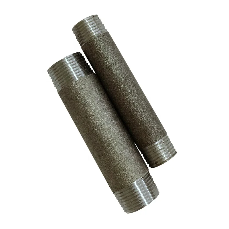 galvanized or black carbon steel pipe nipple with male thread