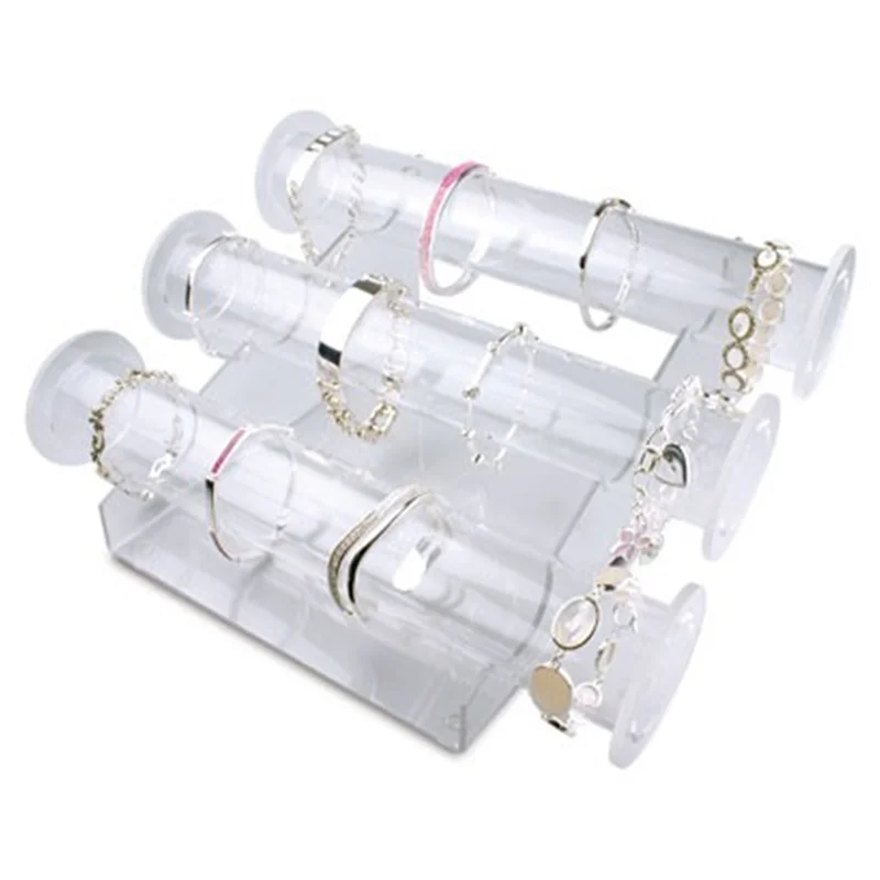 Bangle Display Stand 3 Tier Clear Acrylic Acrylic Bracelet Circular