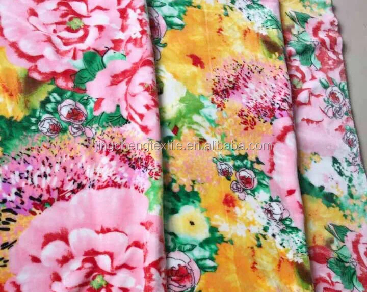 100 Polyester 150d/288f Microfiber Fabric Coral Fleece Fabric Yard