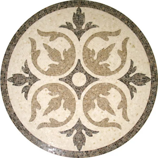 Marble Mosaic Tile Round Mosaic Medallion Floor Patterns Flower Pattern Marble Mosaic Floor Medallion