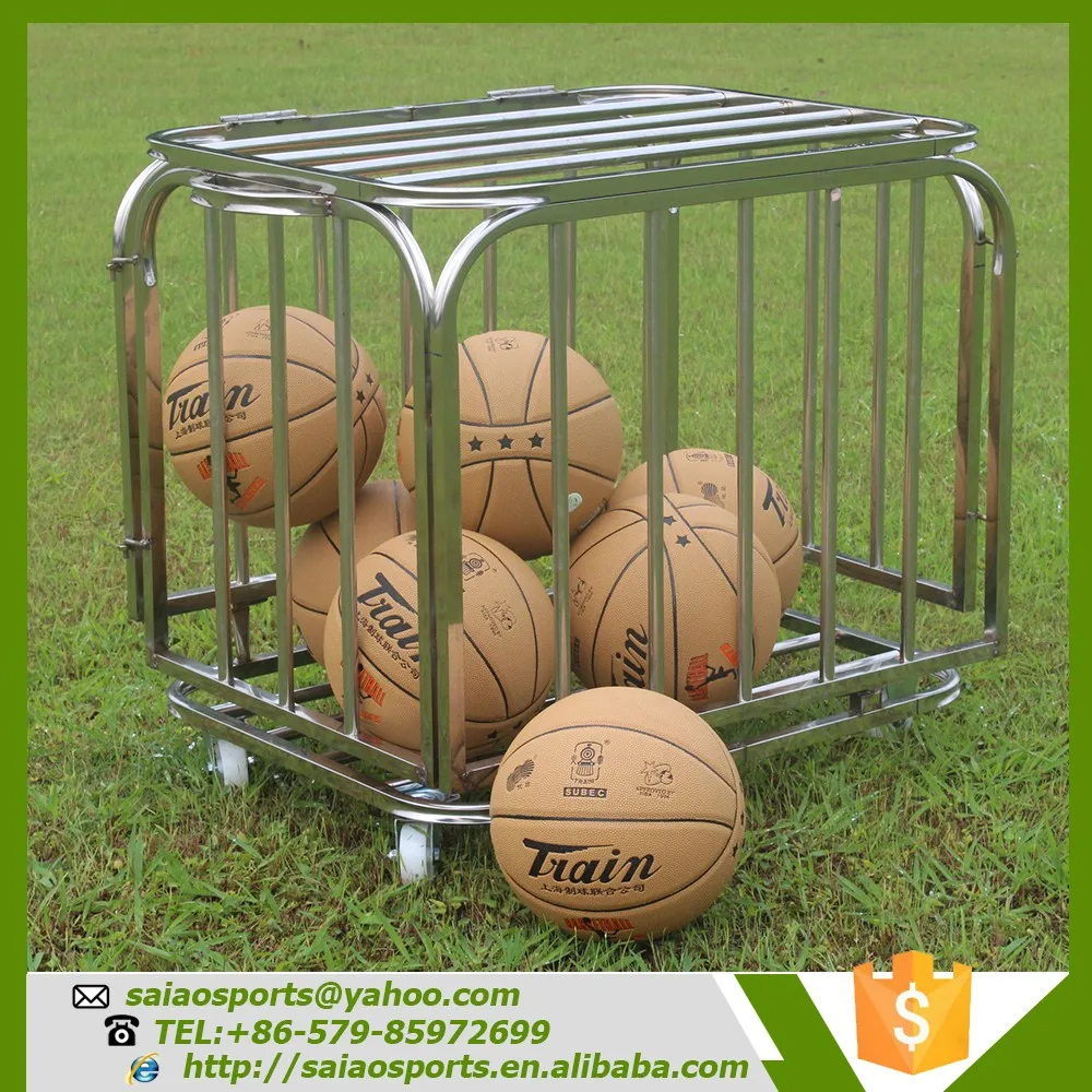 Sporting Goods Foldable Basketball Trolley,Basketball Ball Cart For