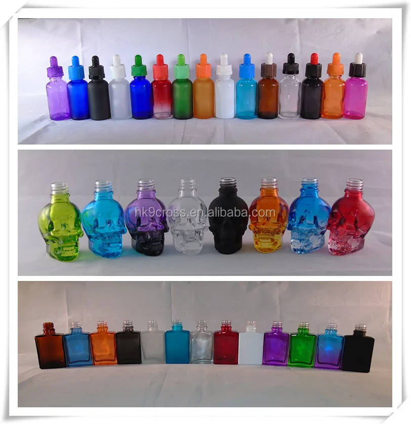 empty glass dropper bottle for e liquid juice smoke oil packaging