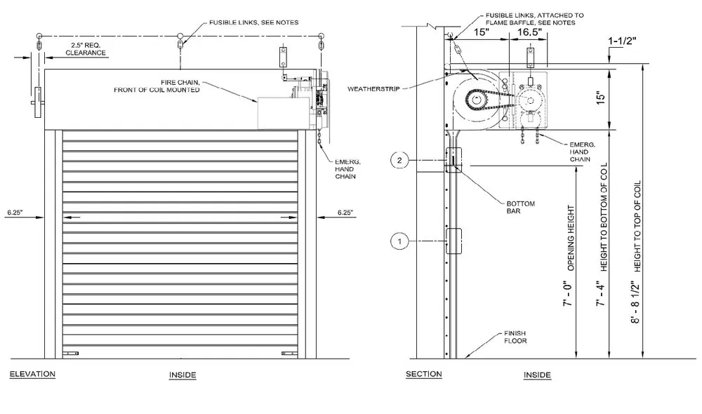 Composite steel fireproof lateral sliding shutter door