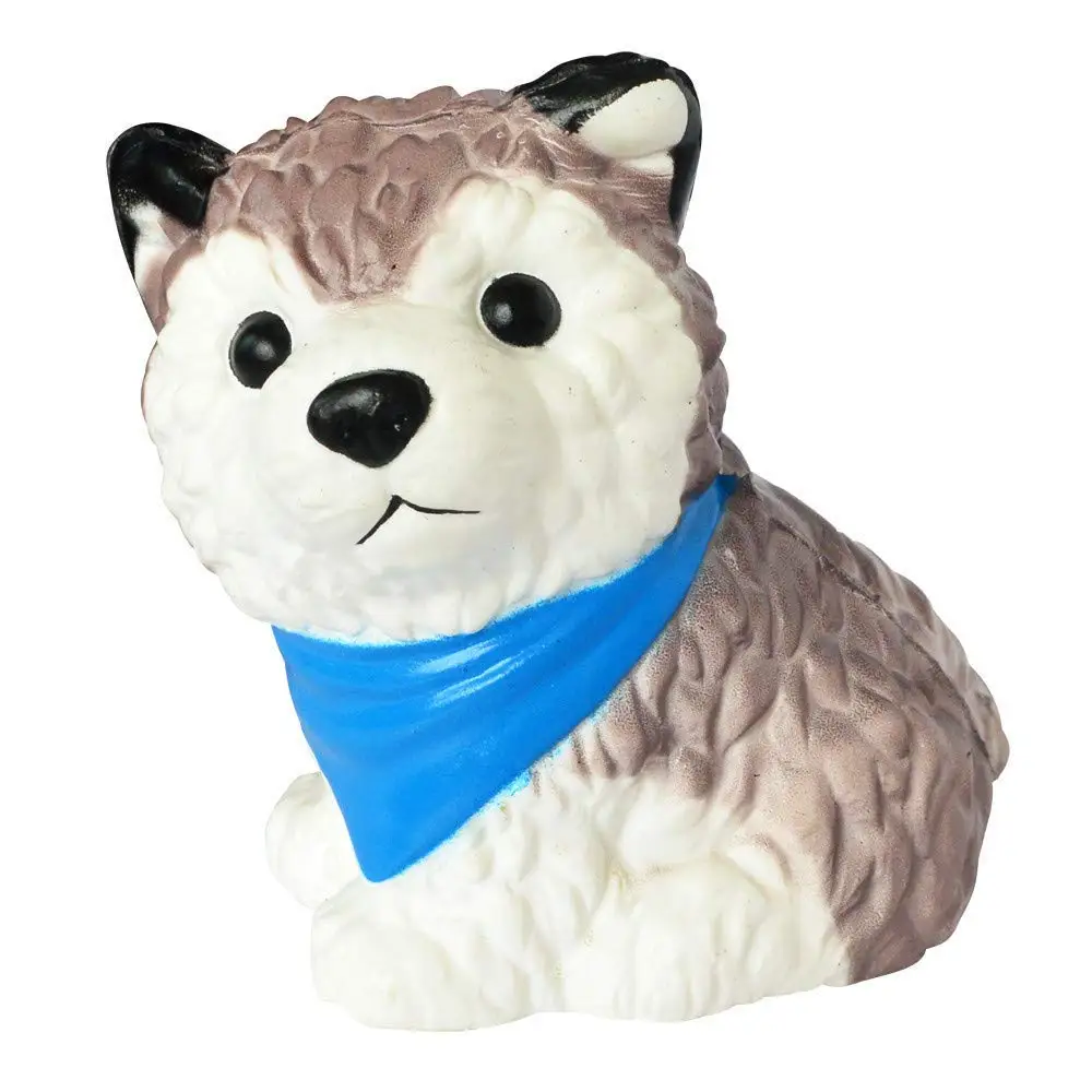 blue squishy dog toy