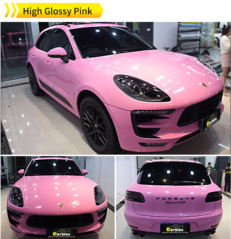 Carbins High Gloss Black Vinyl Car Full Body Wrap Foil Premium Wraps