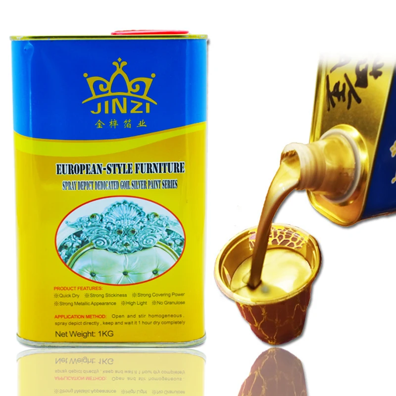 
Wholesale Foshan The Paint Coating Luxury Chrome Gold & Silver Foil Decorative Furniture Paint For Metal 