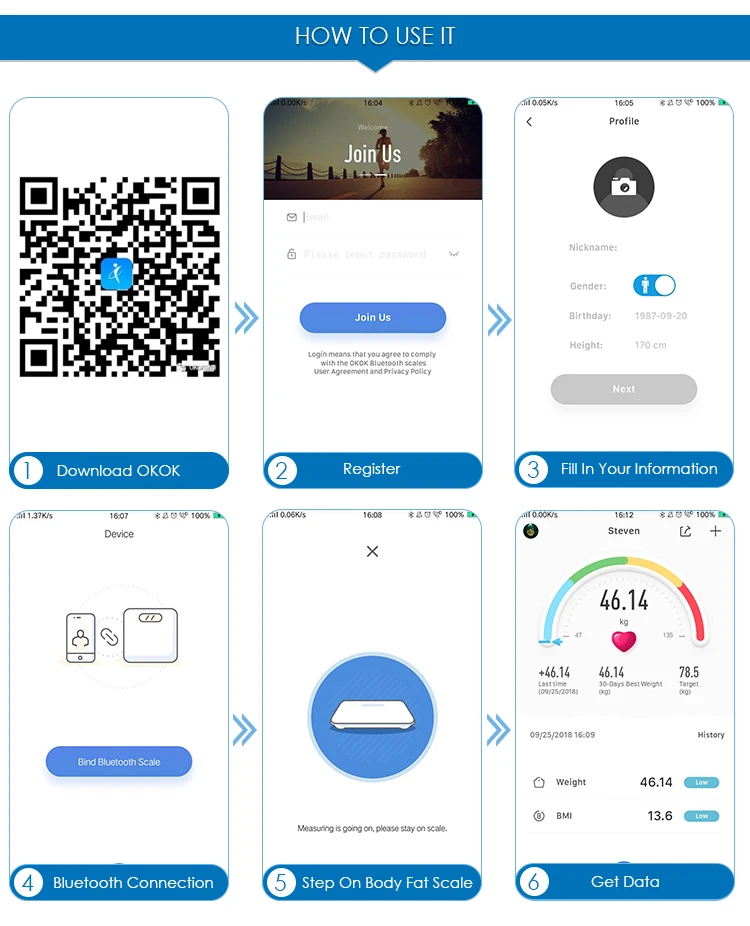New design body analysis scale digital body scale