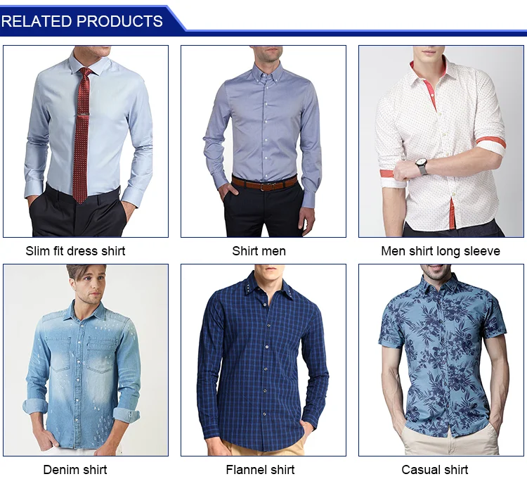 Eco-Friendly Soft 100% Cotton Mens Long Sleeve Dress Shirts
