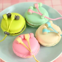 Macarons design in-ear earphones Headphones Headset For Xiaomi Samsung iPhones ipad Cute headphone for MP3 Player Free shipping