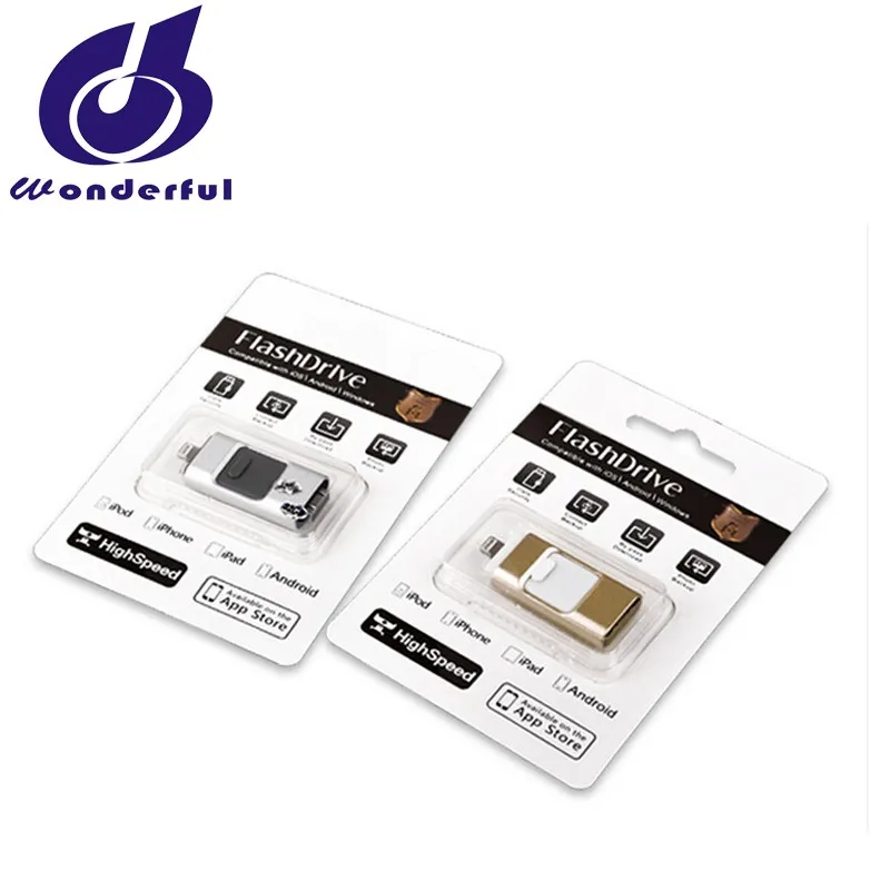 Multi Function iOS Android Usb Stick Otg Flash Drive 3 In 1 Usb Memory Stick - ANKUX.COM